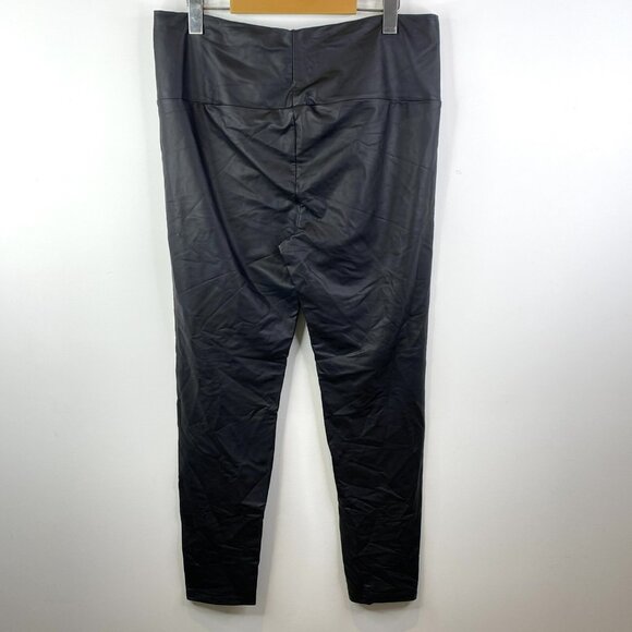 Forever 21 Faux Leather Leggings Plus Size 2X Black Pants Pull On High Rise - Picture 2 of 3